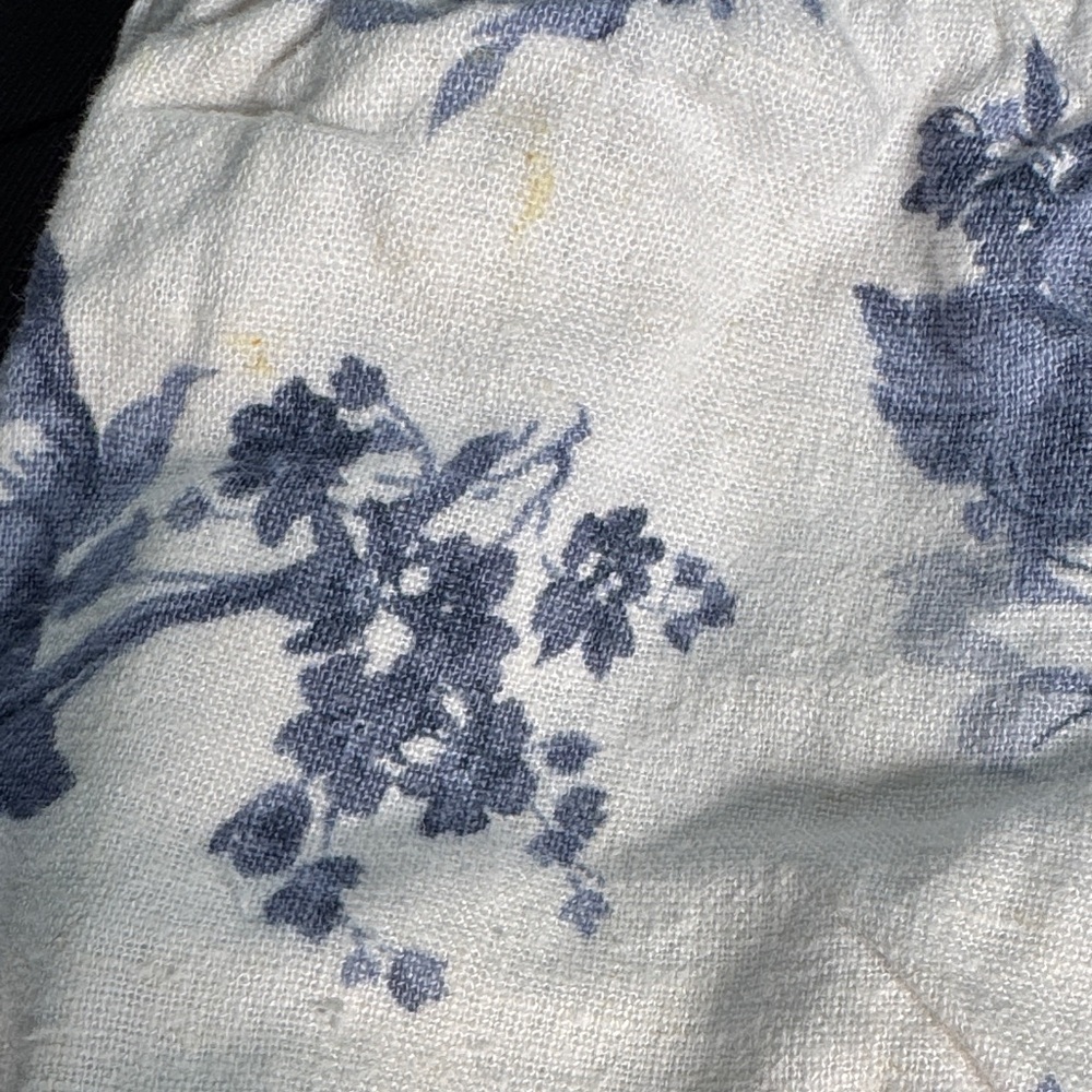 Abercrombie & Fitch Cream Shorts with Blue Floral Print - Picture 4 of 9